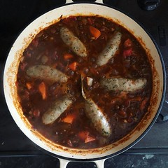 167/365 Sausage Casserole with puy lentils. #food #sausages #puylentils #dailyphoto #project365