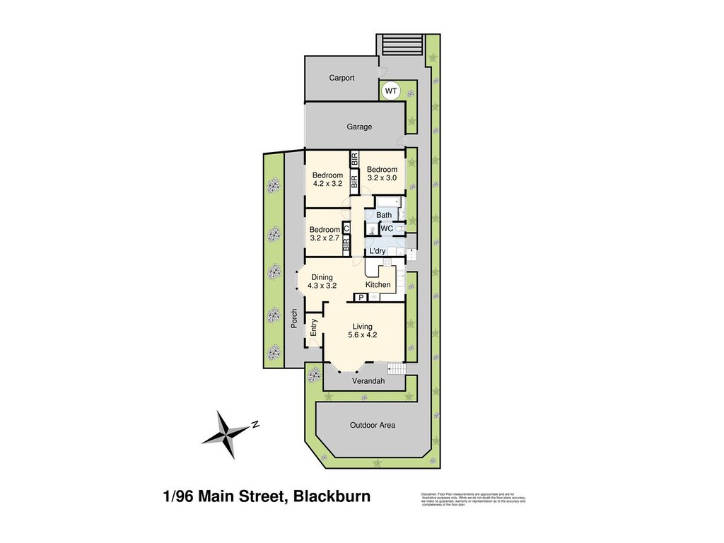 1/96 Main Street, Blackburn VIC 3130 floorplan