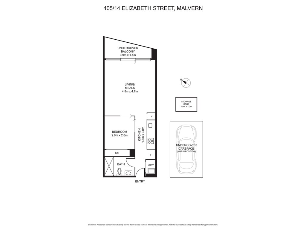 405/14 Elizabeth Street, Malvern VIC 3144 floorplan