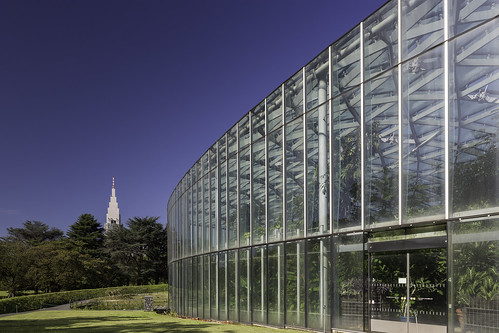 The Greenhouse Of Shinjuku Gyoen National Garden 新宿御苑大温室 With The Ntt Docomo Yoyogi Building In The Background A Photo On Flickriver