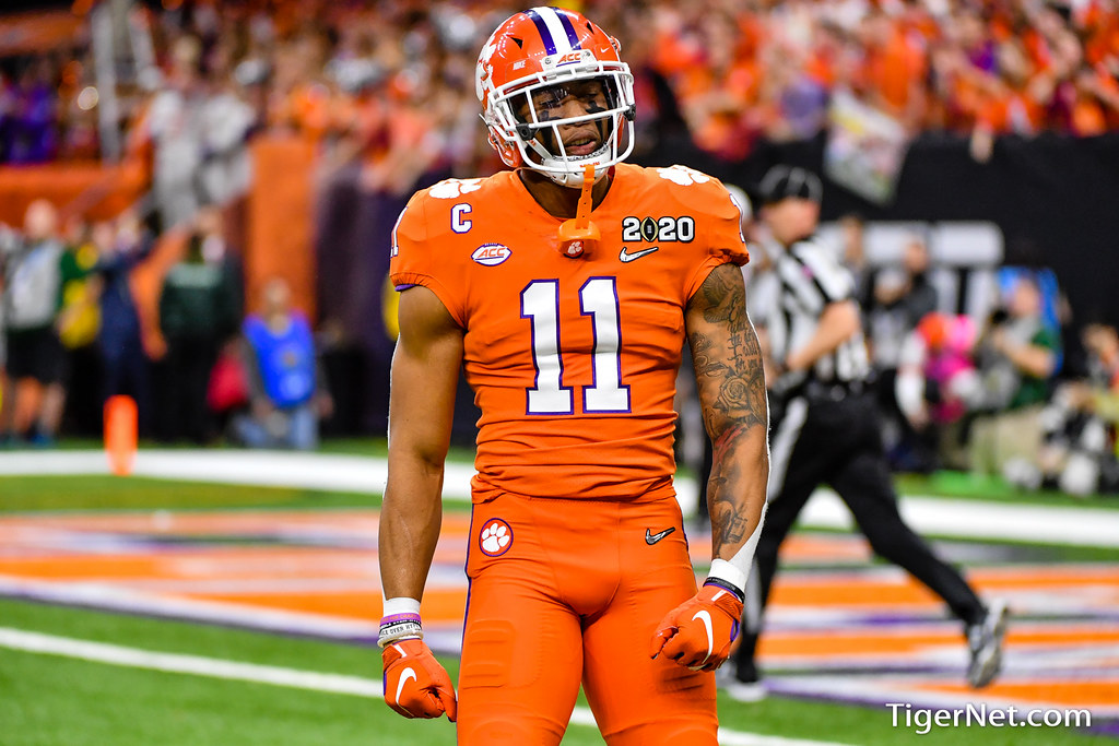 Clemson Football Photo of lsu and Isaiah Simmons