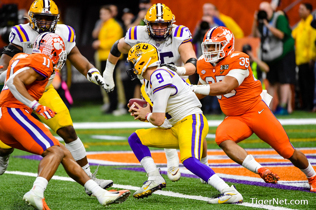 Clemson Football Photo of lsu and Justin Foster