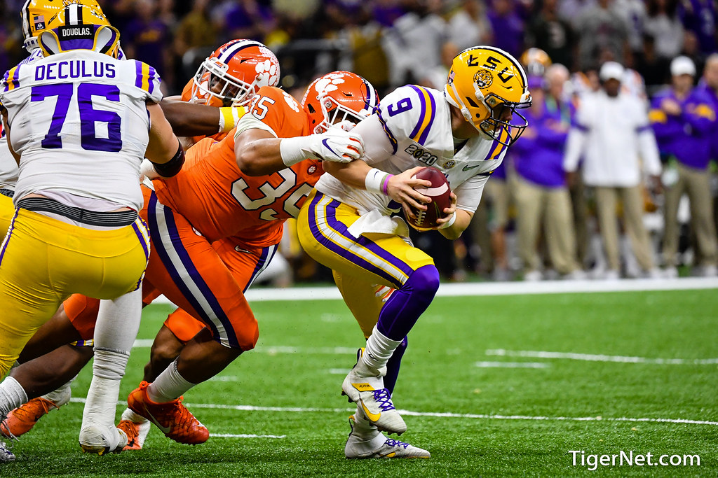 Clemson Football Photo of Justin Foster and lsu