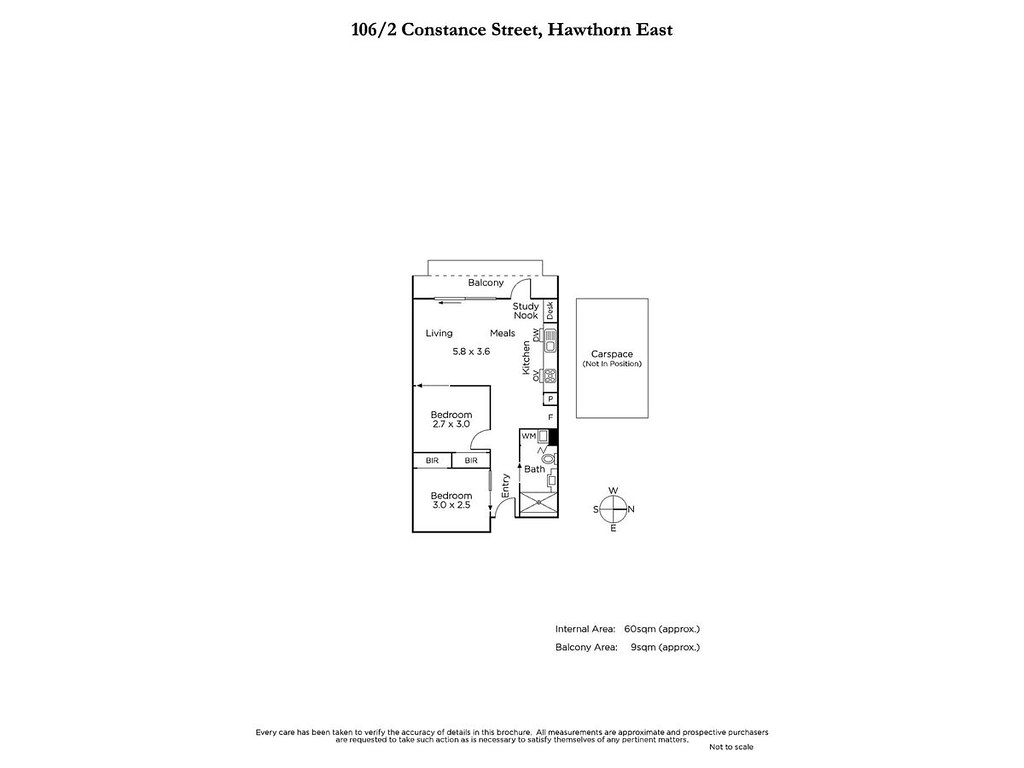 106/2 Constance Street, Hawthorn East VIC 3123 floorplan