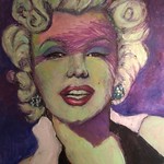 Marilyn Monroe. Oil and acrylic om canvas.