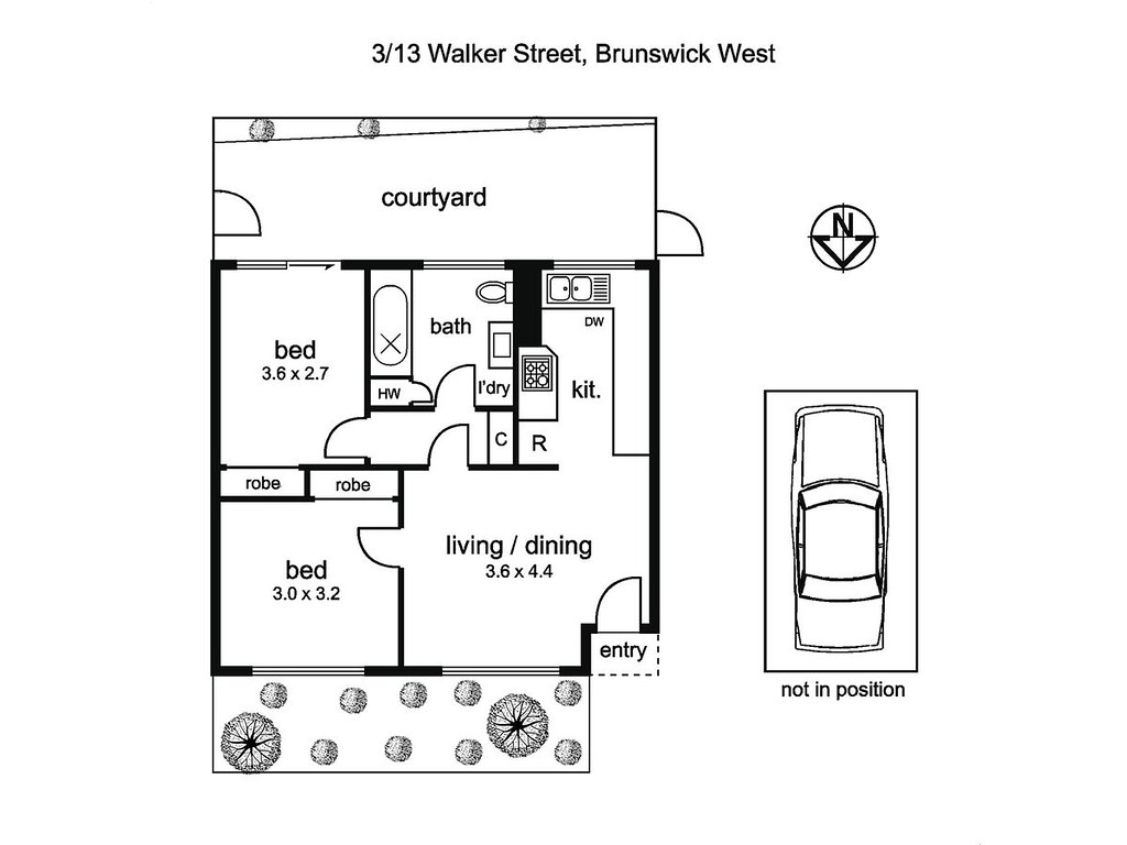 3/13 Walker Street, Brunswick West VIC 3055 floorplan