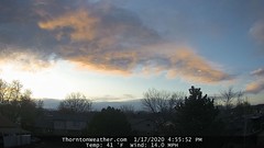 January 17, 2020 - A nice looking sunset. (ThorntonWeather.com)