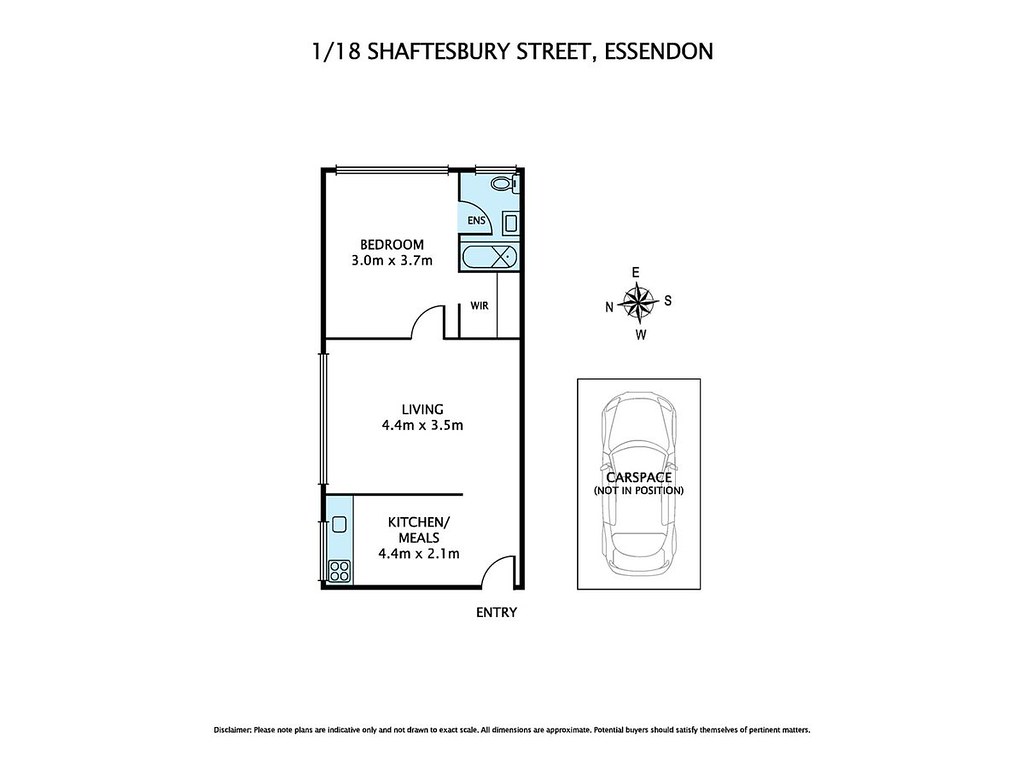 1/18 Shaftesbury Street, Essendon VIC 3040 floorplan