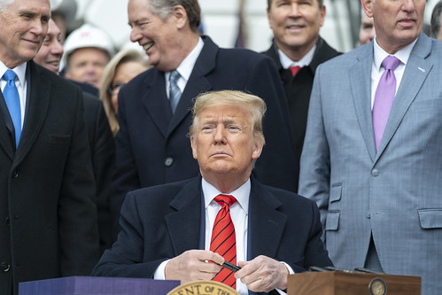 President Trump at the Signing Ceremony by The White House, on Flickr