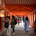 In the corridors of the Itsukushima shrine- considered a national treasure