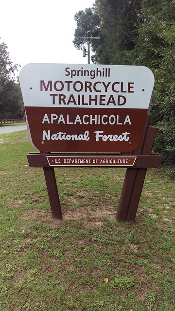 motorcycle trailhead sign