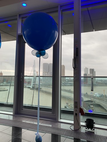 Cloudbuster Round Birthday Panorama Feestzaal  with view on the Erasmusbrug Inntel Hotel Rotterdam