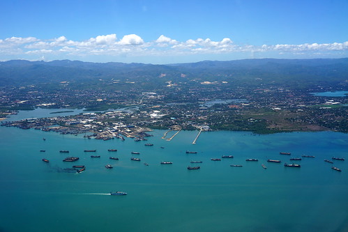Cebu coastline from the air