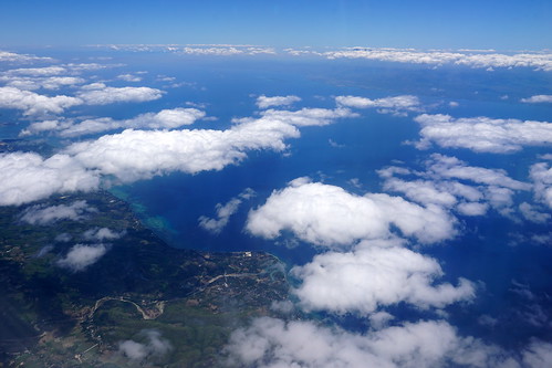Cebu coastline from the air