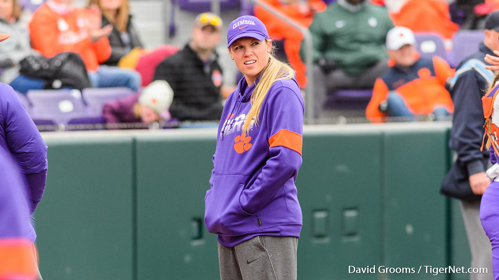 Clemson Softball Photo of Courtney Breault and michiganstate
