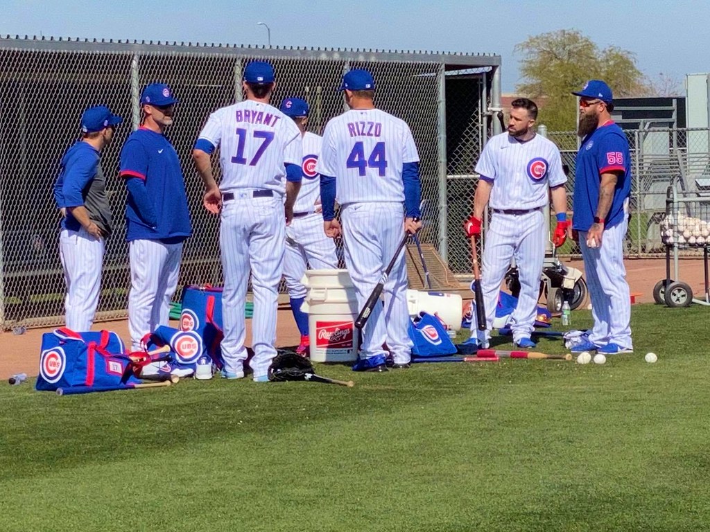 Chicago Sports Baseball Photo of chicago and cubs and springtraining and anthonyrizzo and krisbryant and jasonkipnis and davidross