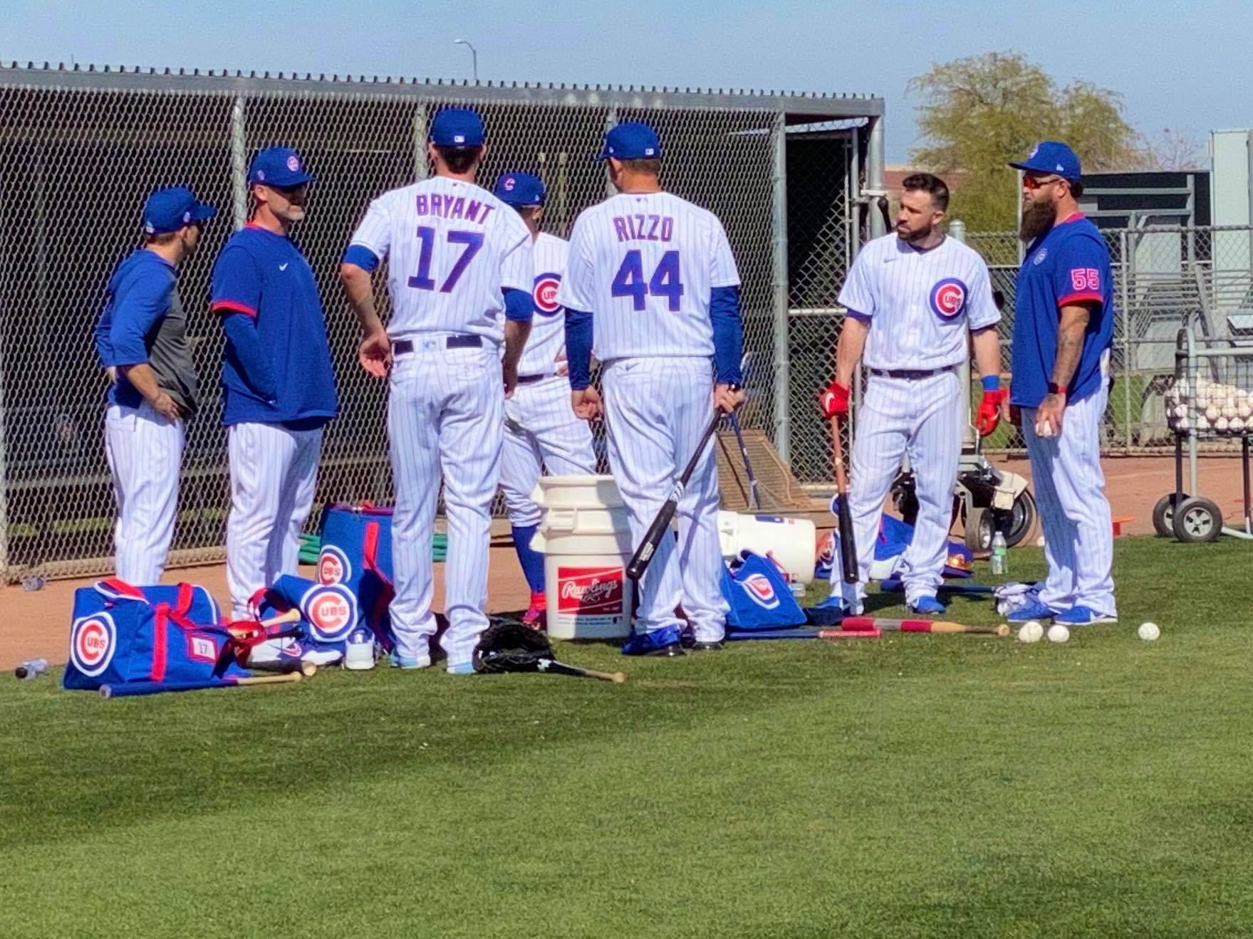 Cubs Baseball Photo of chicago and springtraining and Anthony Rizzo and Kris Bryant and jasonkipnis and David Ross