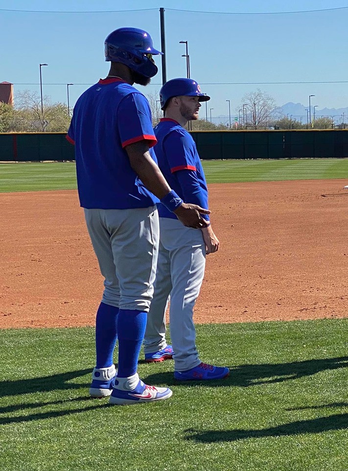 Chicago Sports Baseball Photo of chicago and cubs and springtraining and Ian Happ and Jason Heyward