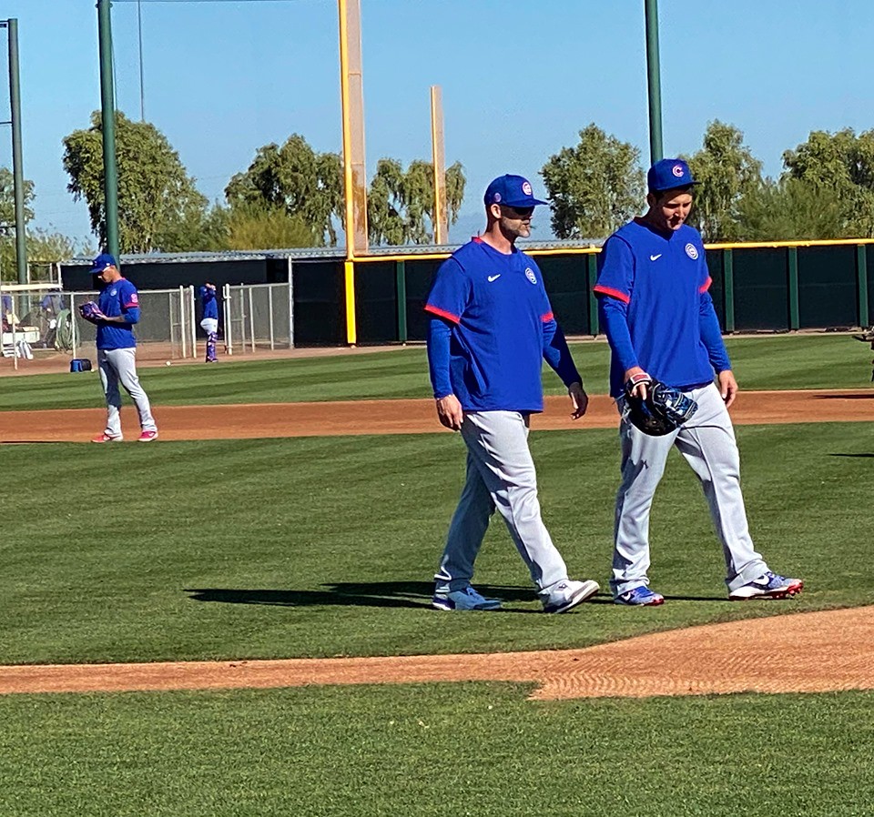 Cubs Baseball Photo of chicago and springtraining and David Ross and Anthony Rizzo