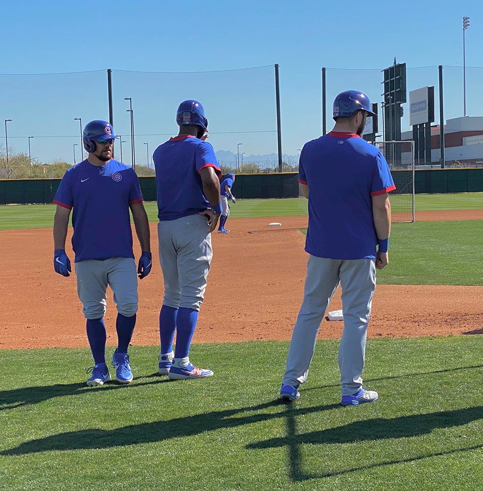 Cubs Baseball Photo of chicago and springtraining and Kyle Schwarber and Jason Heyward and stevensouza