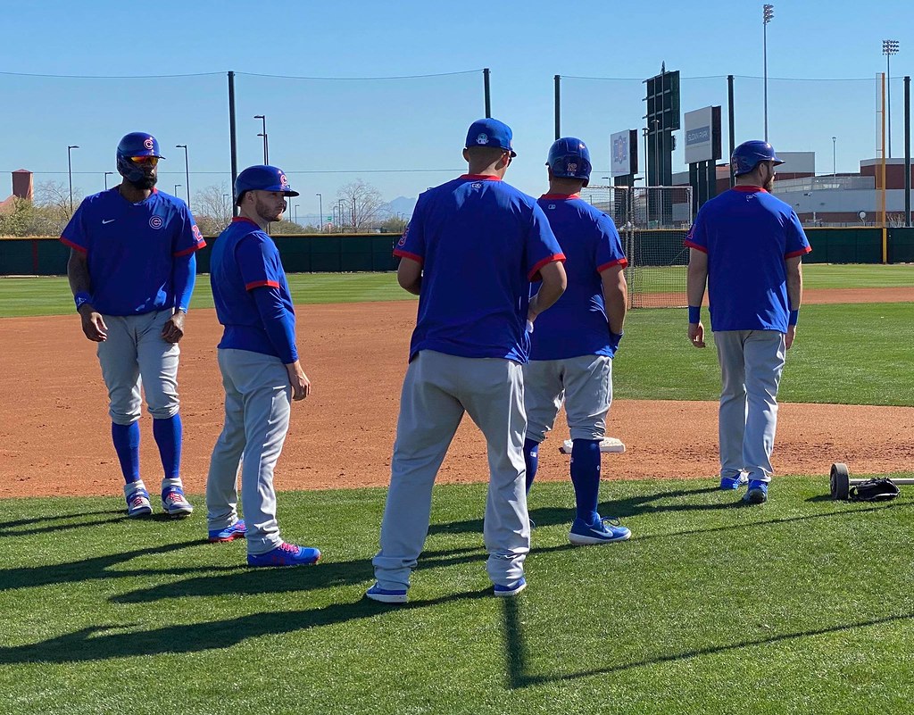 Cubs Baseball Photo of chicago and springtraining and Kyle Schwarber and Jason Heyward and stevensouza and Ian Happ