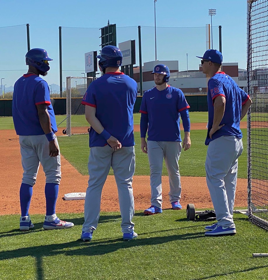 Chicago Sports Baseball Photo of chicago and cubs and springtraining and Kyle Schwarber and Jason Heyward and stevensouza and Ian Happ