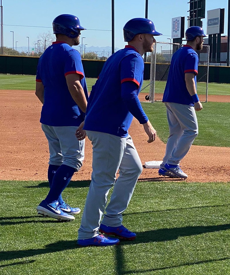 Cubs Baseball Photo of chicago and springtraining and Kyle Schwarber and stevensouza and Ian Happ