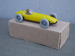 Vintage Plastic  Ingap Yellow Ferguson F1 Racing Car Made in Italy