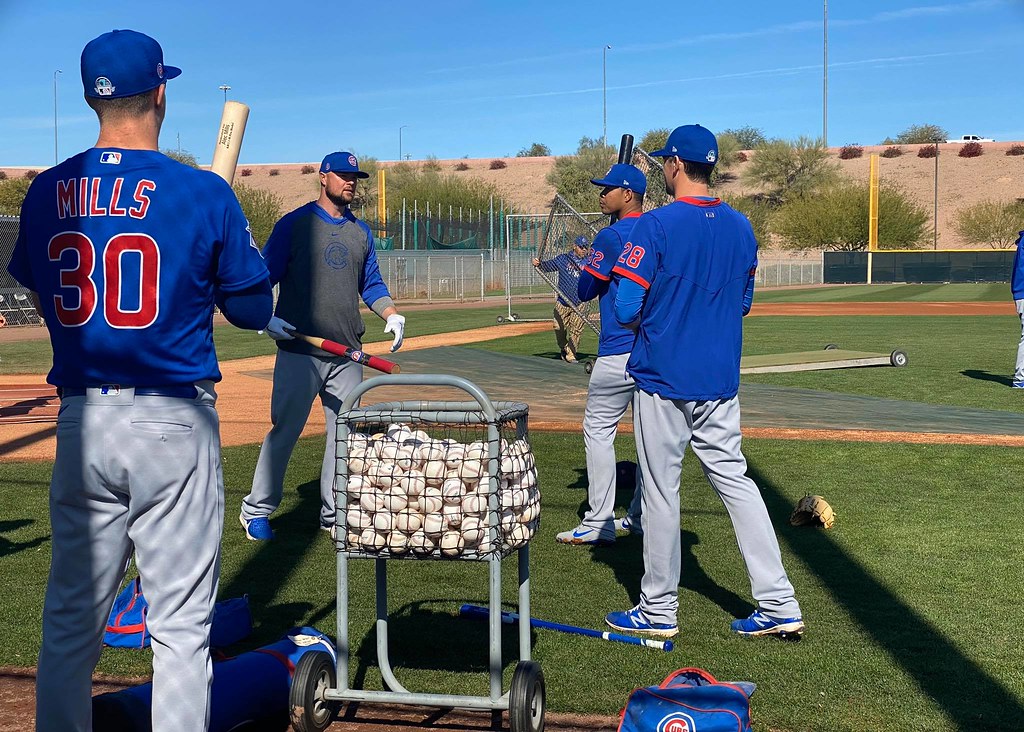 Cubs Baseball Photo of chicago and springtraining and Alec Mills and Jon Lester