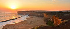 Great Ocean Road sunset (enhanced with bushfire smoke)