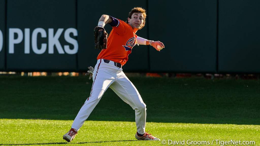 Clemson Baseball Photo of Dylan Brewer and Boston College
