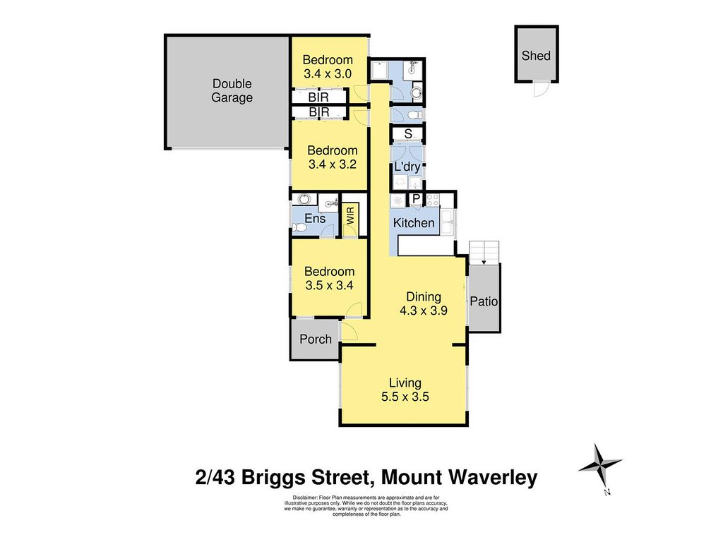 2/43 Briggs Street, Mount Waverley VIC 3149 floorplan
