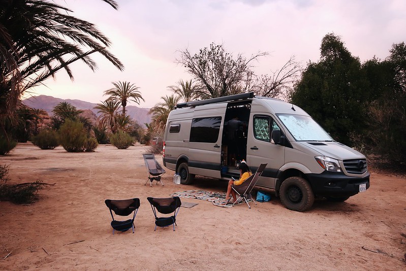 Camping in Tafraout, Morocco, Africa.