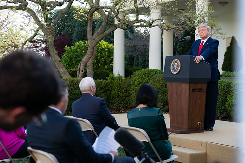 President Trump Delivers Remarks During by The White House, on Flickr