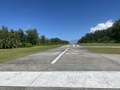 The runway at Desroches airport