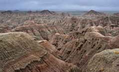Badlands and Their Formations at White River Valley Overlook (Badlands National Park)