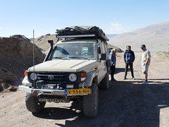 Met this Dutch couple that was driving the world for 2 years at the border between Tadjik and Kyrgys