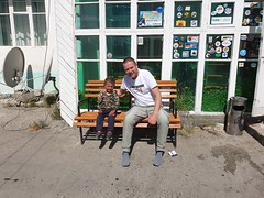 Tor Erling met this young kid outside our hotel in Murghab.