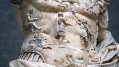 Augustus of Primaporta, detail with representation of Rome (Roma?) and she wolf