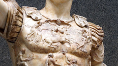 Augustus of Primaporta, detail with Caelus, Sol, Aurora, etc.cuirass