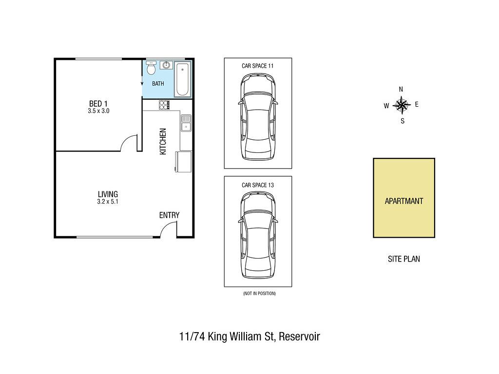 11/74 King William Street, Reservoir VIC 3073 floorplan
