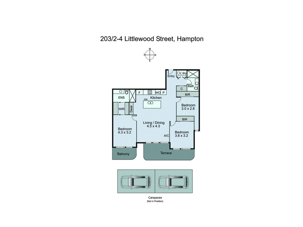 203/2-4 Littlewood Street, Hampton VIC 3188 floorplan