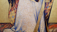 Simone Martini, Annunciation, detail with Gabriel