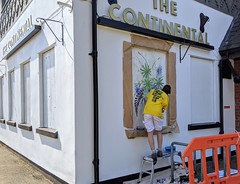 The new murals going up at the Continental pub in Preston