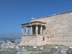 Pórtico de las Cariátides. Erecteión. Acrópolis de Atenas (Grecia).