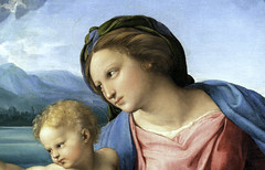 Raphael, The Alba Madonna, detail with Mary and Jesus