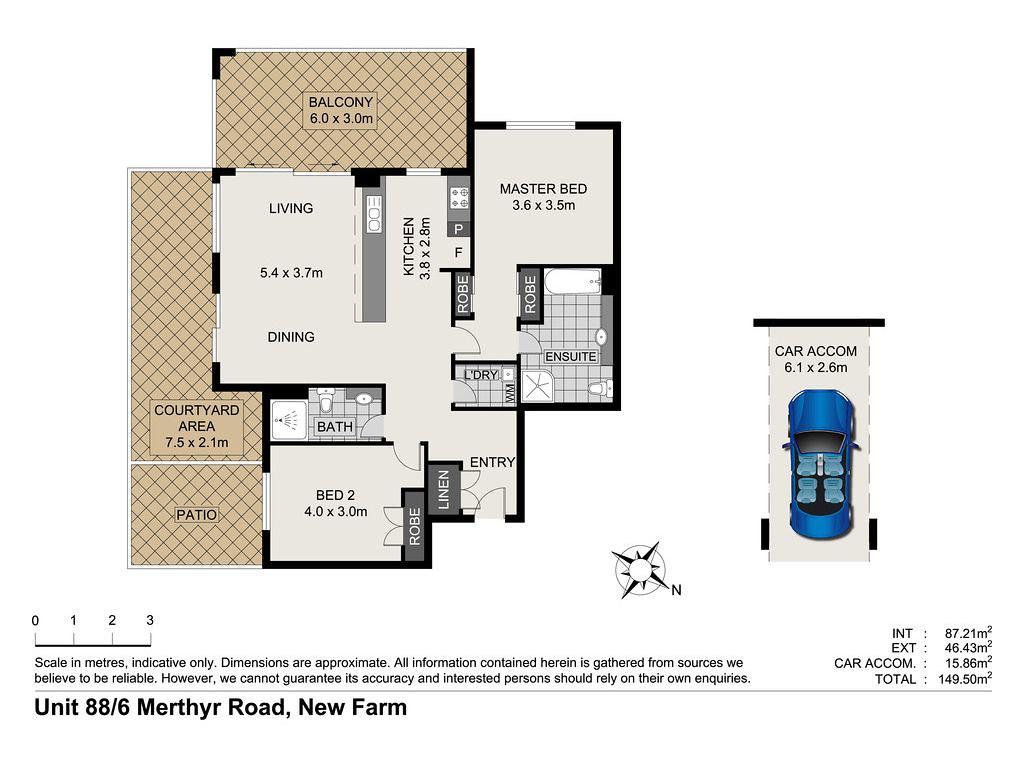 88/6 Merthyr Road, New Farm QLD 4005 floorplan