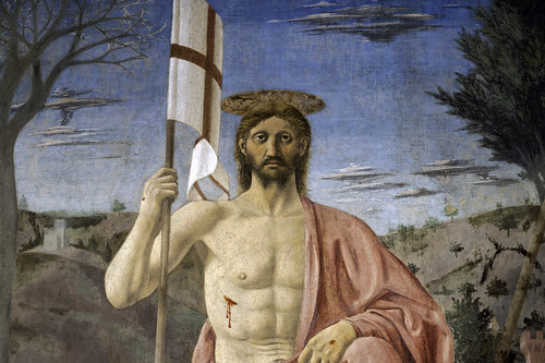 Piero, The Resurrection, detail with Christ