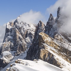 Winter In Full Force at 3,000 Metres, Seceda Mountain Range, Dolomites, Italy