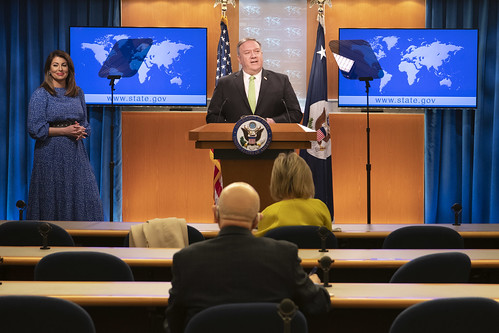 Secretary Pompeo Delivers Remarks to the Media, From FlickrPhotos
